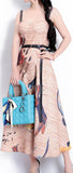 Printed Bustier Midi Dress