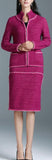 Knit Wool-Blend Jacket & Skirt Set