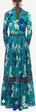 Printed Ebony Full-Length Shirt-Dress