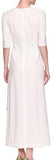 Half-Sleeve Floral Print Midi Dress - White/Pink - DESIGNER INSPIRED FASHIONS