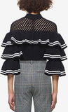 Striped Frill Sweater