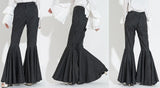 Pinstripe Bell-Bottom Pants