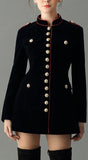Black Velvet Military Jacket