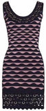 Scallop Design Bodycon Mini Dress
