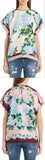 Hydrangea Print Silk Top - DESIGNER INSPIRED FASHIONS
