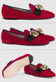 Velvet Ballet Flat with Bee