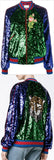 Sequin Embellished Bomber Jacket