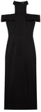 Black Cold-Shoulder Maxi Dress