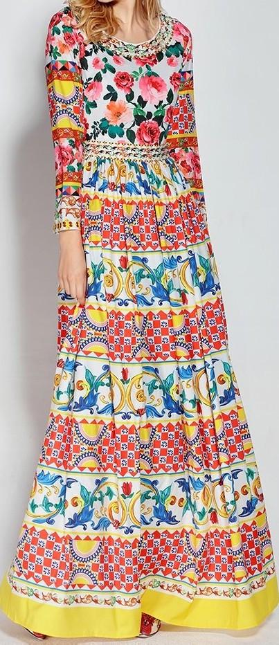 'Mambo' Print Gown - DESIGNER INSPIRED FASHIONS
