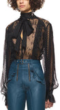 Trim Panelled Draped Sleeve Top, Black