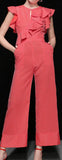 Ruffled Stripe Jumpsuit