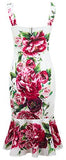 Floral Print Sleeveless Knee-Length Dress