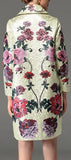 Floral Print Jacquard Coat