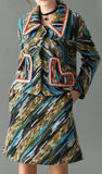 Tweed Jacket & Skirt Set-Multi