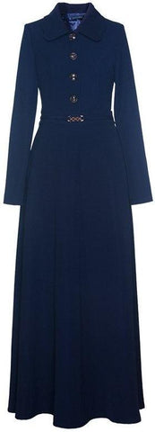Belted Button-Down Maxi Dress