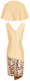 Asymmetrical Sequined Dress with Capelet