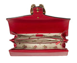 Dionysus Embroidered Leather Shoulder Bag, Red