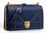 Diorama Bag in Studded Leather - Blue or Red