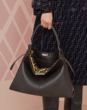 Peekaboo X-Lite Leather Bag - Beige, Green, Black