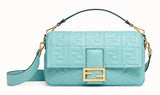 Baguette Large Leather Bag - Pale Yellow, Pale Blue, Purple | DESIGNER INSPIRED FASHIONS