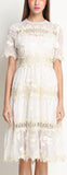 Lace Panel Cotton Dress - DESIGNER INSPIRED FASHIONS