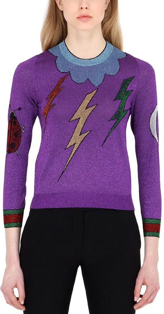 Extra Fine Intarsia Knit Sweater - DESIGNER INSPIRED FASHIONS