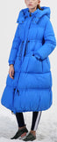 Blue Paneled Puffer Coat