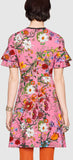 'Flora' Snake Print Dress, Pink - DESIGNER INSPIRED FASHIONS
