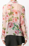 Rose-Print Ruffled Blouse | DESIGNER INSPIRED FASHIONS