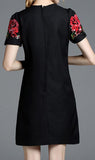 Embellished Black Shift Dress | DESIGNER INSPIRED FASHIONS