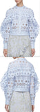Ruffle Broderie Anglaise Cropped Top