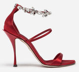Satin Sandals with Embroidery | DESIGNER INSPIRED FASHIONS