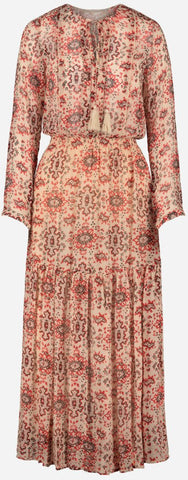 Silk Crepe Bandana Printed Jelyssa Dress