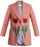 Embroidered Blazer & Mini Skirt Set