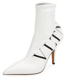 VLTN Logo Sock Booties, White