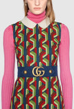 Web Chain Print Dress - DESIGNER INSPIRED FASHIONS