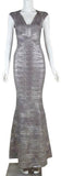 'Leslie' Woodgrain Foil Print Gown - (Various colors to choose from) - DESIGNER INSPIRED FASHIONS