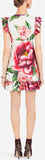 Peony-Print Brocade Dress
