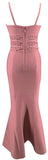 Braided-Laced Bodycon Maxi Dress