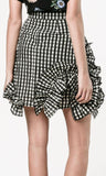 Gingham Ruffle Mini Skirt - DESIGNER INSPIRED FASHIONS