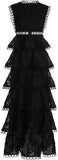 'Winsome' Tier Vine Dress, Black - DESIGNER INSPIRED FASHIONS