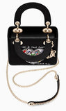 Mini Lady Dior Bag with Chain in Black