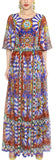 'Carretto' Sicilano Print Maxi Dress - DESIGNER INSPIRED FASHIONS