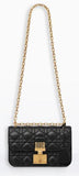 Small Dioraddict Flap Bag in Black Cannage Leather