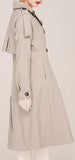 Twill Knee-Length Trench Coat