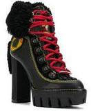 'Stivale' Ankle Boots, Black Fur