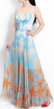 Printed Pleated Sleeveless Maxi Dress