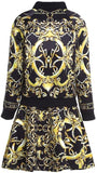 Printed Jacket & Mini Skirt Set
