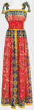 Floral & Tile Print Sun Dress - DESIGNER INSPIRED FASHIONS