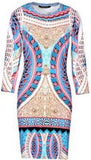 Multicolored Stretch Jersey Silk Short Sheath Dress - DESIGNER INSPIRED FASHIONS